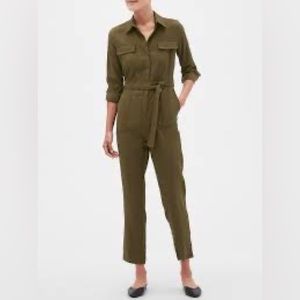 Banana Republic Utility Jumpsuit Army Green